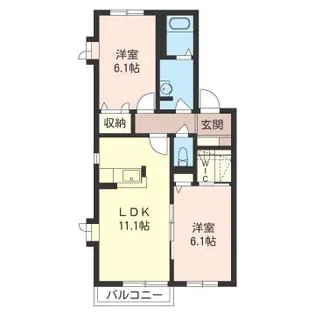 フォレストビレッジノースI【2階】の間取り
