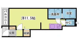 エッセンティア谷上【1階】の間取り