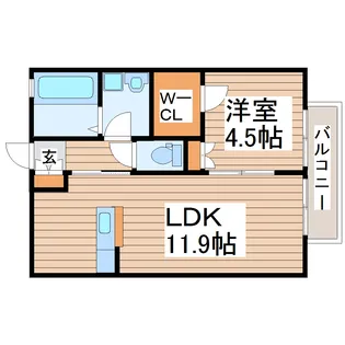 インフィニティ富沢弐番館【1階】の間取り