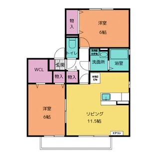 Toi et moi弐番館【1階】の間取り