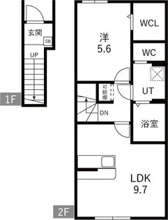 LeveL vijf A【2階】の間取り
