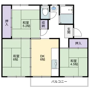 夏見台団地【5階】の間取り