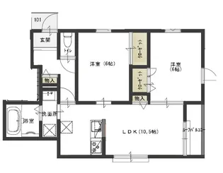 ココル東【1階】の間取り