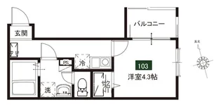 CELLHILLS大宮EAST【1階】の間取り