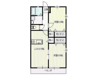 エアフォルクII【2階】の間取り