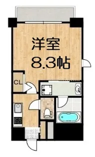 ブリーズガーデン京町堀【2階】の間取り