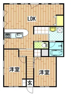 松本アパートA【2階】の間取り