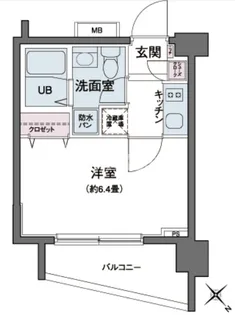 エコロジー都立大学レジデンス【6階】の間取り