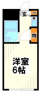 ハイツハセガワ【東京外国語大学受験生事前予約可能物件】【2階】の間取り