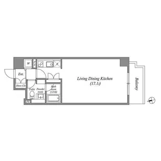 南堀江アパートメントシエロ【7階】の間取り