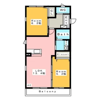 クレアール新田 A【1階】の間取り