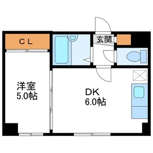 藤井ビル北14条【6階】の間取り