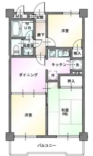 リバーフロントヤシマ【2階】の間取り