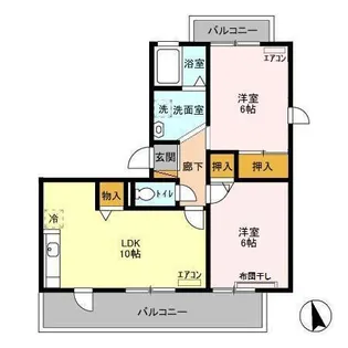 トリニシティ壱番館【2階】の間取り