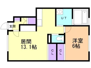 KOKOROM NAKATSUKUDA B【1階】の間取り