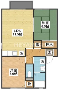 フラッツ久山【2階】の間取り
