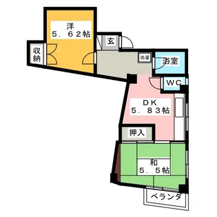 さざん斉藤【5階】の間取り