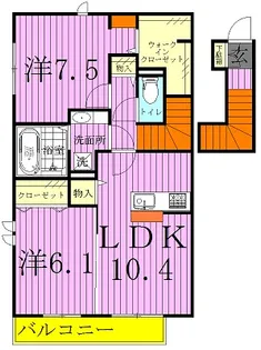 グリシーヌ【2階】の間取り