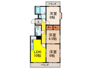 パレス御殿山【2階】の間取り