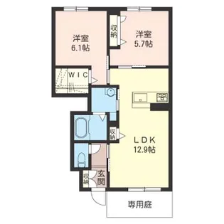 SHM グランセナ【1階】の間取り