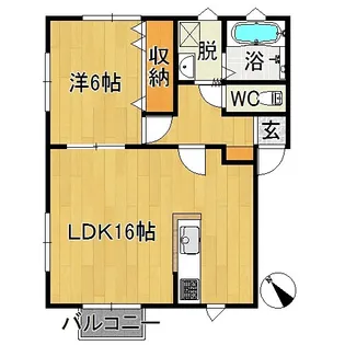 レジデンス山崎【2階】の間取り