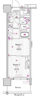 グランド・ガーラ東大島【3階】の間取り