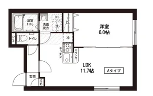 レピュア菊川駅前レジデンス【3階】の間取り