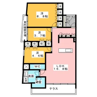 VISCONTI覚王山【1階】の間取り