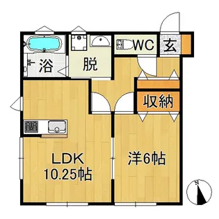 レジデンス山崎II【1階】の間取り