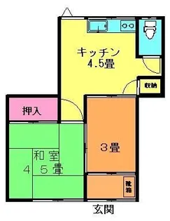 鈴木荘【1階】の間取り
