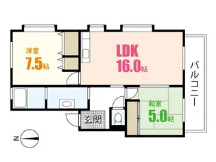 パークサイド中筋【2階】の間取り