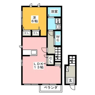 ホワイトハウス【2階】の間取り