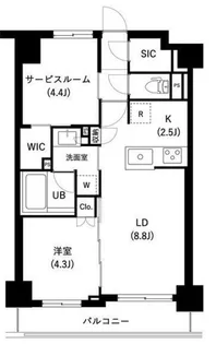 ザ・レジデンス三ノ輪II【5階】の間取り
