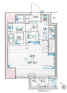パークウェル三ノ輪駅前【5階】の間取り