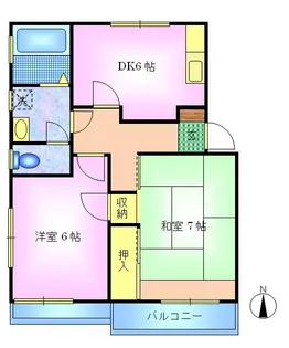 メゾンシェーヌ【2階】の間取り