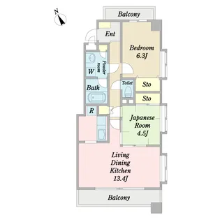 グランドゥール【5階】の間取り