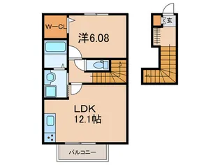 ブリーズ六条【2階】の間取り