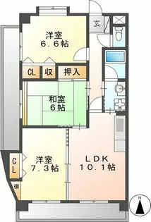 プリーマ千代鶴【3階】の間取り