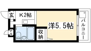 日の出ハイツ【2階】の間取り
