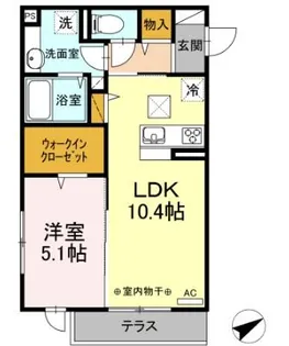 ブレス港南上大岡【1階】の間取り