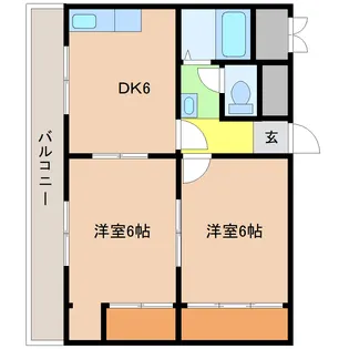 キャッスル深草東棟【3階】の間取り