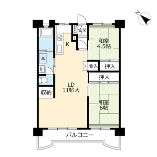 UR福浜二丁目【3階】の間取り