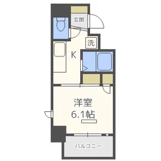 ル・パルトネール天王寺真田山【5階】の間取り