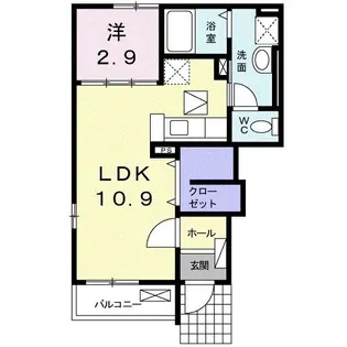 グレート・リバービレッジI【1階】の間取り