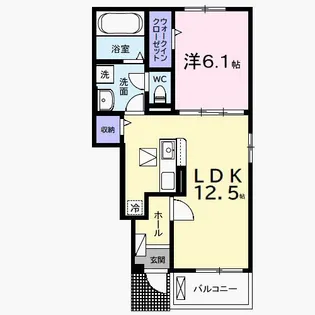 オコナ館山I【1階】の間取り