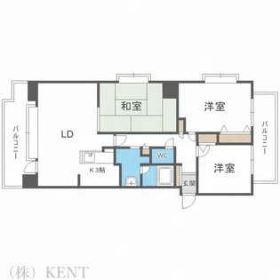 サンタの館裏参道【10階】の間取り
