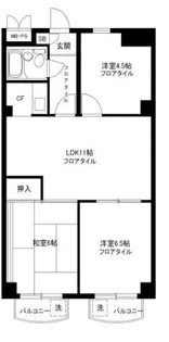 東和コーポ【5階】の間取り