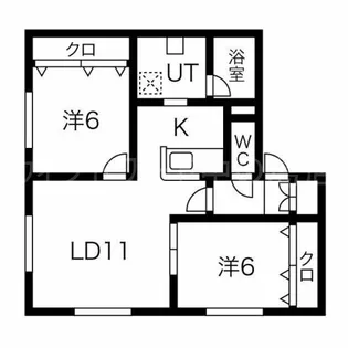 クラリス菊水【1階】の間取り