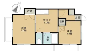 ウイングコート赤塚【1階】の間取り