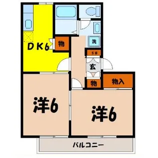 ニューコマガタハイツ【2階】の間取り